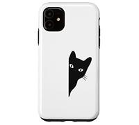 Black-Cat Coming Out Funny Peek a Boo Peeking Pet Coque pour iPhone 11
