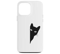 Black-Cat Coming Out Funny Peek a Boo Peeking Pet Coque pour iPhone 13 Pro Max