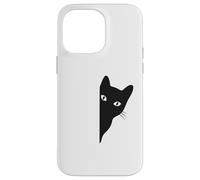 Black-Cat Coming Out Funny Peek a Boo Peeking Pet Coque pour iPhone 14 Pro Max