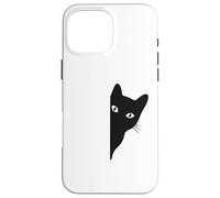 Black-Cat Coming Out Funny Peek a Boo Peeking Pet Coque pour iPhone 16 Pro Max