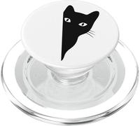 Black-Cat Coming Out Funny Peek a Boo Peeking Pet PopSockets PopGrip pour MagSafe