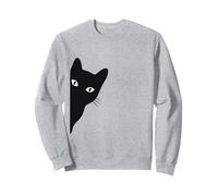 Black-Cat Coming Out Funny Peek a Boo Peeking Pet Sweatshirt