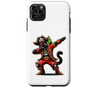 Black Cat Dabbing Dab Parrot Funny Halloween Pirate Costume Coque pour iPhone 11 Pro Max