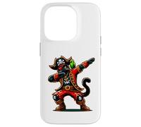 Black Cat Dabbing Dab Parrot Funny Halloween Pirate Costume Coque pour iPhone 14 Pro