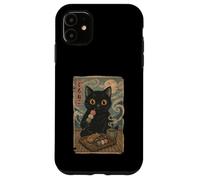 Black Cat Dango Tea Set Series Funny Kawaii Ukiyo Novelty Coque pour iPhone 11
