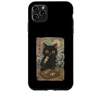 Black Cat Dango Tea Set Series Funny Kawaii Ukiyo Novelty Coque pour iPhone 11 Pro Max