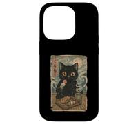Black Cat Dango Tea Set Series Funny Kawaii Ukiyo Novelty Coque pour iPhone 14 Pro