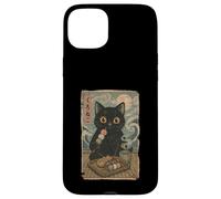 Black Cat Dango Tea Set Series Funny Kawaii Ukiyo Novelty Coque pour iPhone 15 Plus