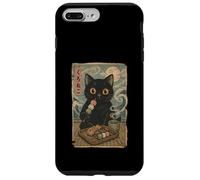 Black Cat Dango Tea Set Series Funny Kawaii Ukiyo Novelty Coque pour iPhone 7 Plus/8 Plus