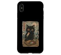 Black Cat Dango Tea Set Series Funny Kawaii Ukiyo Novelty Coque pour iPhone XS Max