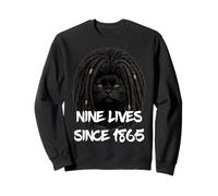 Black Cat Dreadlocks 9 Vies Depuis 1865 | African Dreads Sweatshirt
