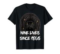 Black Cat Dreadlocks 9 Vies Depuis 1865 | African Dreads T-Shirt