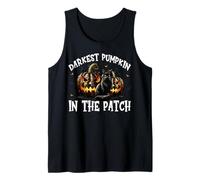 Black Cat Halloween Graphic for Darkest Pumpkin in The Patch Débardeur