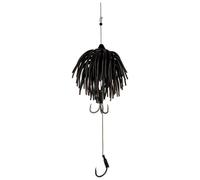 Black Cat Leurre Souple Real Worm Teaser Black Red Flash 120g