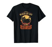 Black Cat Life is The Best Life Style rétro Vintage T-Shirt