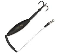 Black Cat Ligne de vers pour la pêche au poisson-chat 80 cm - 1 x Worm Pop Up Rig avec pose en U