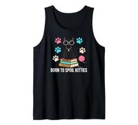 Black Cat Lover Born to Spoil Kitties Débardeur