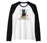 Black Cat Lover Born to Spoil Kitties Manche Raglan