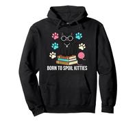 Black Cat Lover Born to Spoil Kitties Sweat à Capuche