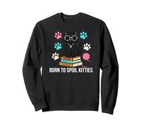 Black Cat Lover Born to Spoil Kitties Sweatshirt