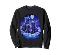 Black-Cat Mom - Trois Chatons sous la Lune Sweatshirt