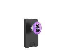 Black Cat Pink Witchy Cat Kawaii Pastel Goth Cat Moon Purple PopSockets PopWallet pour MagSafe