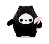 Black Cat Plush Cute Stuffed Cat Plush Pillow Soft Kawaii Stuffed Cat Plushies Dolls Gifts for Kids Birthday Halloween Christmas 7.8in