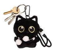 Black Cat Purse Charm,Women's Plush Purse Ornament,Cat Backpack Accessory - Keychain combines softness with reliable durability, offering a pleasaWomen Girls Backpack Travel Commuting Birthday Holiday
