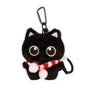 Black Cat Purse Charm,Women's Plush Purse Ornament,Cat Backpack Accessory - Keychain combines softness with reliable durability, offering a pleasaWomen Girls Backpack Travel Commuting Birthday Holiday