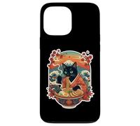 Black Cat Ramen Anime Traditionnel Japonais Kawaii Japon Fuji Coque pour iPhone 13 Pro Max