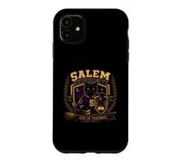 Black Cat Raven Crest Dark Academia Magic de l'Université de Salem Coque pour iPhone 11
