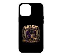 Black Cat Raven Crest Dark Academia Magic de l'Université de Salem Coque pour iPhone 12 Pro Max