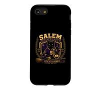 Black Cat Raven Crest Dark Academia Magic de l'Université de Salem Coque pour iPhone SE (2020) / 7/8