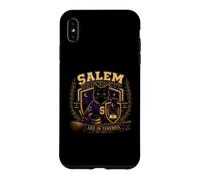 Black Cat Raven Crest Dark Academia Magic de l'Université de Salem Coque pour iPhone XS Max