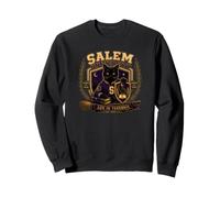 Black Cat Raven Crest Dark Academia Magic de l'Université de Salem Sweatshirt