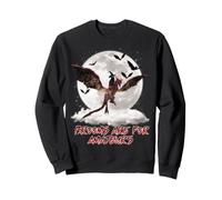 Black Cat Ride Dragons Brooms are for Amateurs Halloween Sweatshirt