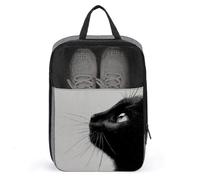 Black Cat Sac à chaussures simple pour voyage, usage quotidien, sac de rangement anti-poussière pour chaussures de golf