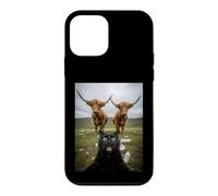 Black Cat Selfie with Cows Funny Animal Lovers Kids & Adults Coque pour iPhone 12 Mini