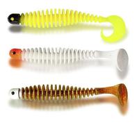 Black Cat Shad Worm 17cm jaune zombie Wels Gummiköder