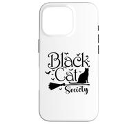 Black Cat Society, Halloween, personnalisé, États-Unis Coque pour iPhone 16 Pro