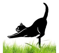 Black Cat Yard Stake - Chat Fine Artisanat, Décoration Extérieure Pour Chats Noirs | PASTO DU CHAT SOLIDÉ, GARDENE METAL STATUES OUTDOOR PARTIQUES D'ANIMAUX POUR GIA