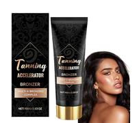 Black Caviar Lotion Bronzante Foncée, Crème Bronzante pour un Teint Foncé et Uniforme, Soin Bronzant Avancé et Accélérateur, Solarium accélérateur de bronzage, Naturel et Sans Marques Visibles (100g)