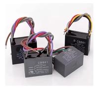 Black CBB61 1.5uF+2.5uF 3 Wires AC 250V 50/60Hz Capacitor For Ceiling Fan Aluminum Electrolytic Capacitor Fixed AUOQKQUT