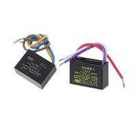 Black CBB61 1.5uF+2.5uF 3 Wires AC 250V 50/60Hz Capacitor For Ceiling Fan NWPNLXEA