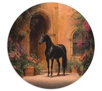 Black Cheval Arabe 1000pcs (67.5x67.5cm) Puzzles Adaptés Aux Adultes Et Aux Personnes Âgées De 14 Ans Et Plus