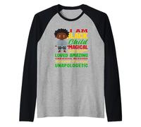 Black Child Magical Kids Mois de l'histoire des Noirs Manche Raglan