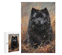 Black Chow Chow Painting Puzzle 1000 Pièces Educa Jouet en Bois Cadeau Unique Décoration Intérieure Jeu Éducatif Challenge Toy Adultes Et Enfants À Partir De 14 Ans 1000 PCS