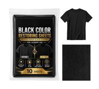 Black Clothes Dye - 10 Piece Blackening Laundry Fabric Sheets