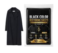 Black Clothes Dye - 10 Piece Garment Blackening Laundry Restoration Sheets