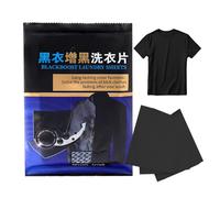 Black Clothes Dye Sheets - Long Lasting Dyes, Laundry Color Catchers, Portable Fabric Dyeing Sheets with Gentle Protection, Cotton Wool Safe Laundry Accessory, Dye Sheet for Home Office Travel Use
